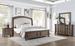 Emmett Brown Queen Bed 4 Pc Set