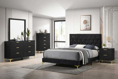 Kendall Black Eastern King Bed 5 Pc Set