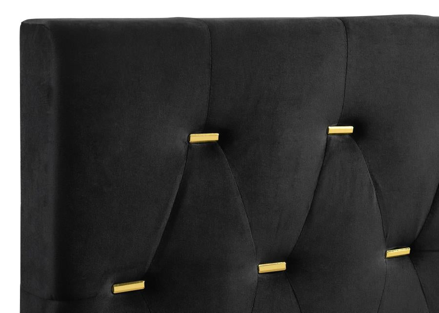 Kendall Black Eastern King Bed 5 Pc Set