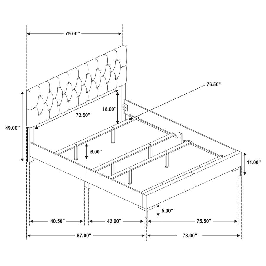 Kendall Black Eastern King Bed