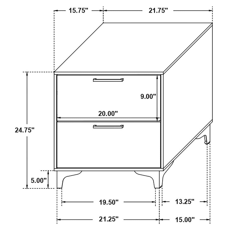 Kendall Black Nightstand