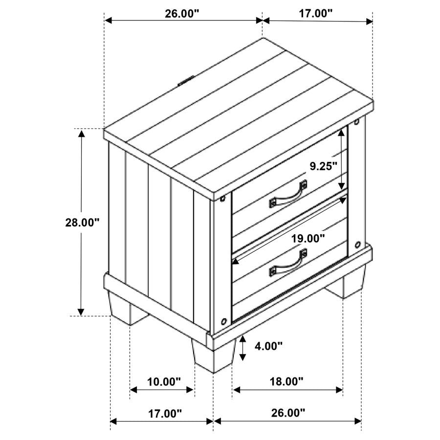 Lilith Grey Nightstand