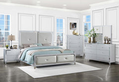 Larue Silver Queen Bed 5 Pc Set