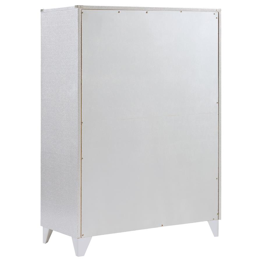 Larue Silver Queen Bed 5 Pc Set