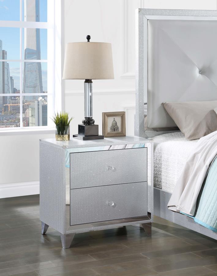 Larue Silver Nightstand