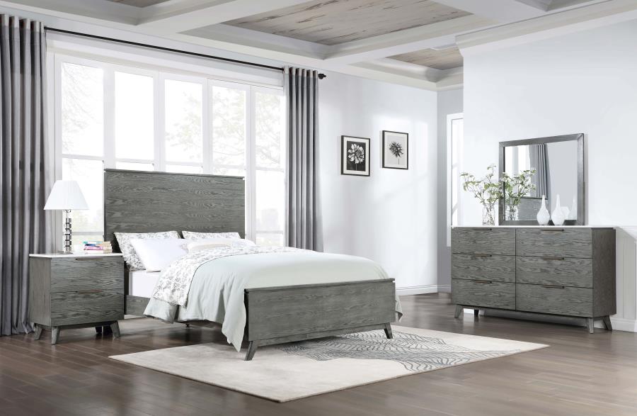 Nathan Grey California King Bed 4 Pc Set
