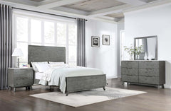 Nathan Grey California King Bed 4 Pc Set