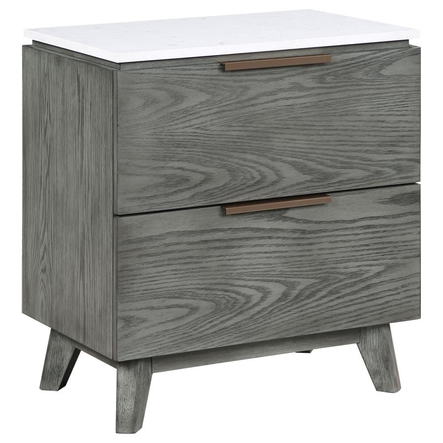 Nathan Grey California King Bed 4 Pc Set