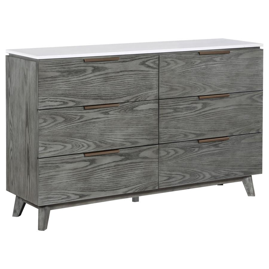 Nathan Grey California King Bed 4 Pc Set