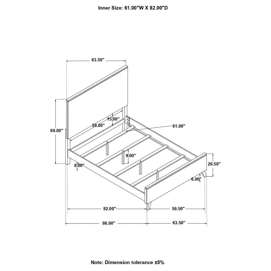 Nathan Grey Queen Bed