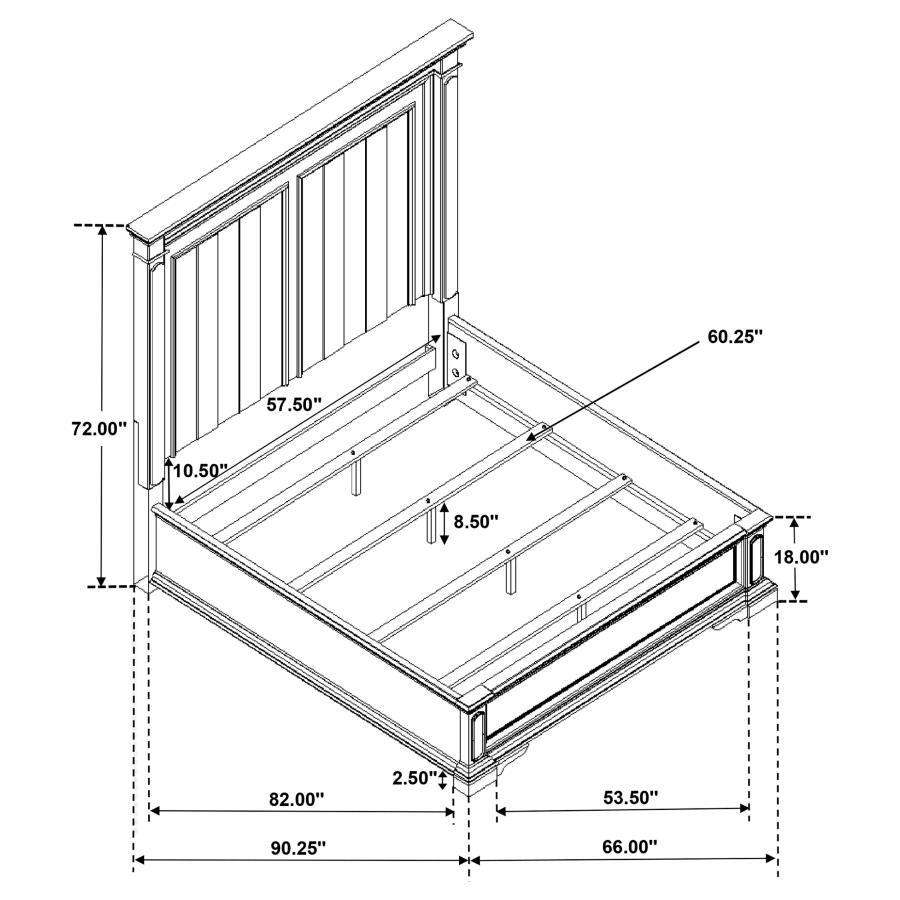 Evelyn White Queen Bed