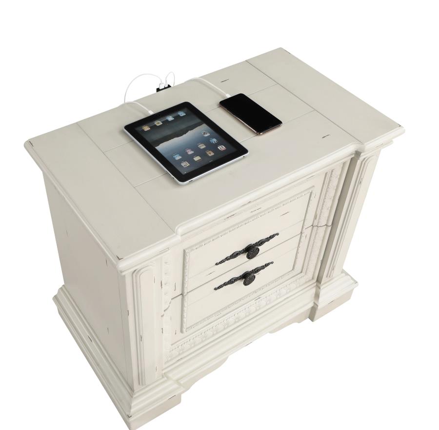 Evelyn White Nightstand