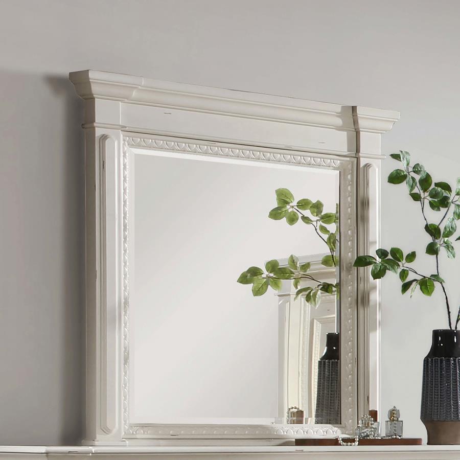 Evelyn White Dresser Mirror