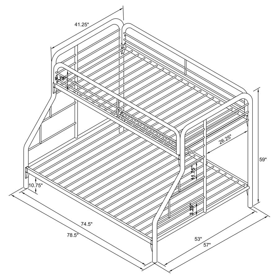 Morgan Black Twin / Full Bunk Bed
