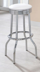 Theodore White Swivel Bar Stool