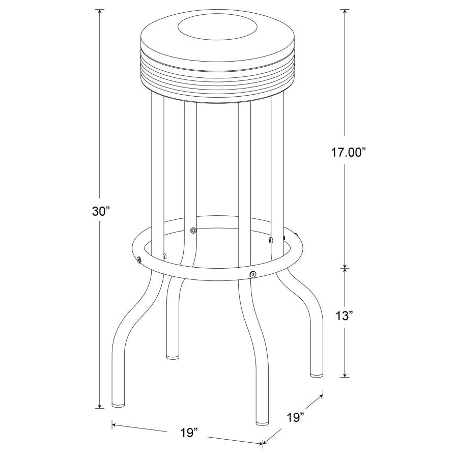 Theodore White Swivel Bar Stool