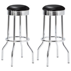 Theodore Black Swivel Bar Stool