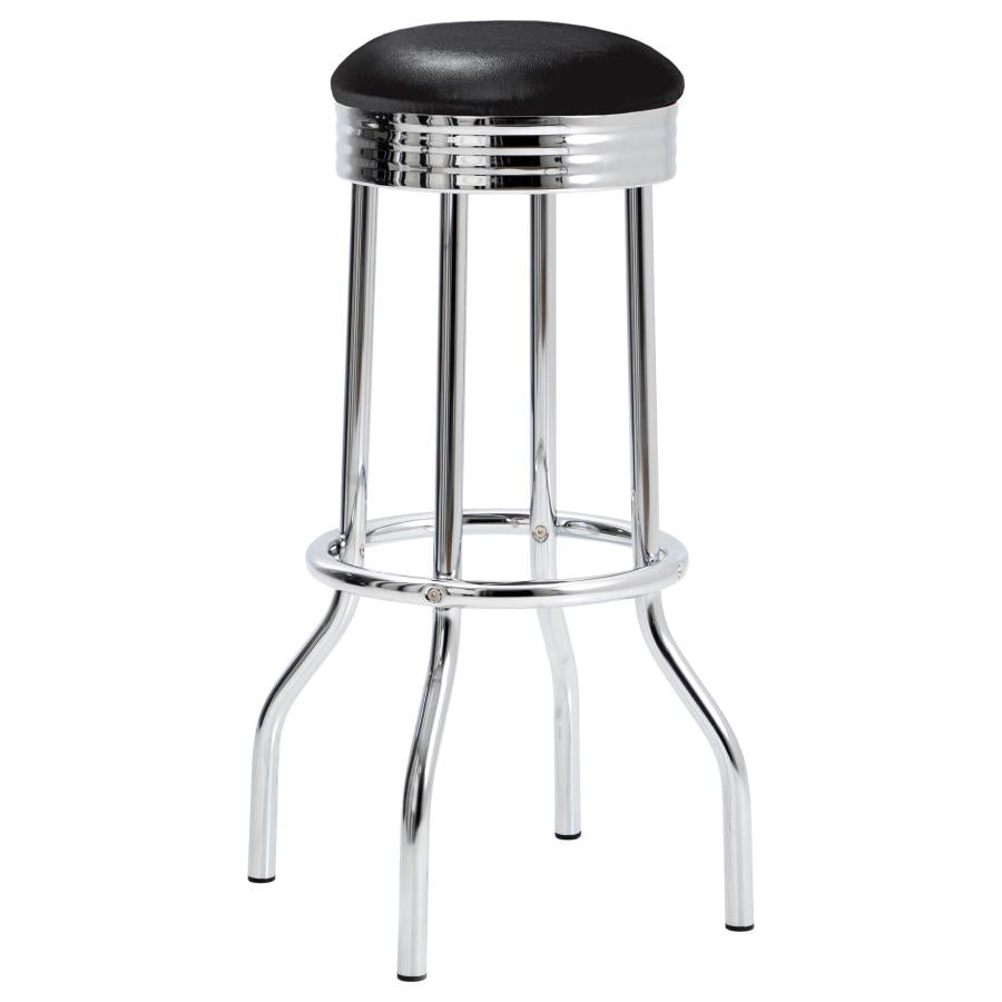 Theodore Black Swivel Bar Stool