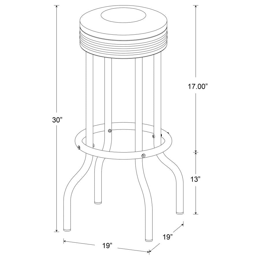 Theodore Black Swivel Bar Stool