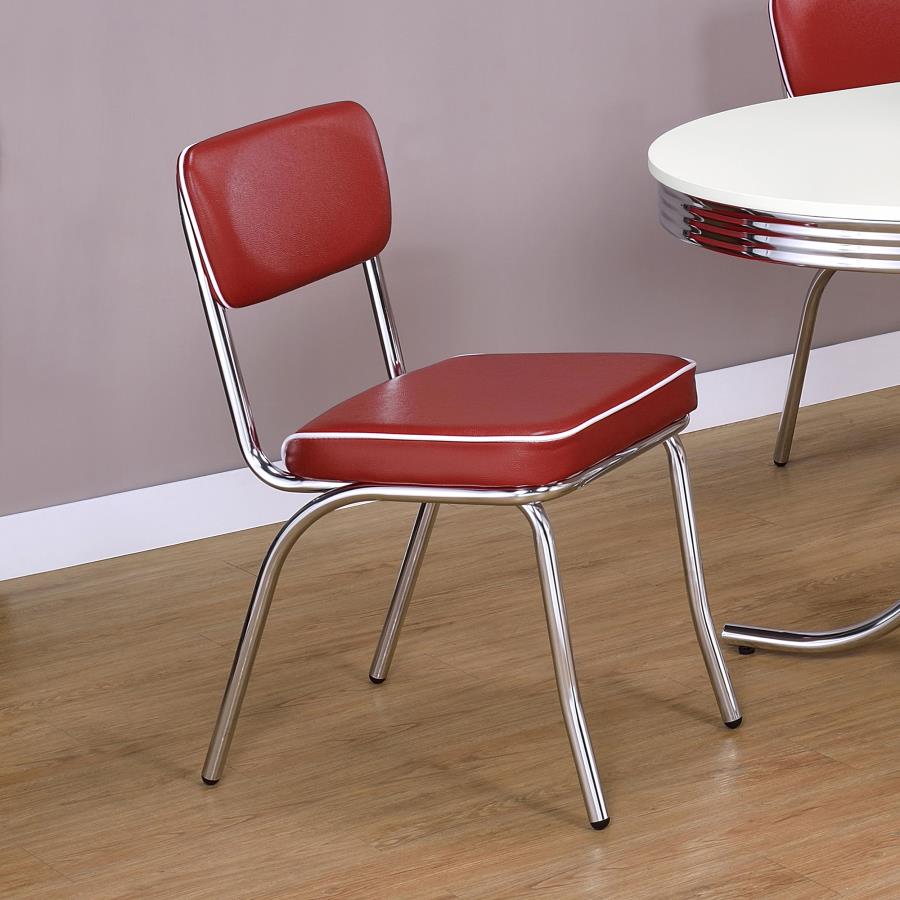 Retro Red Side Chair