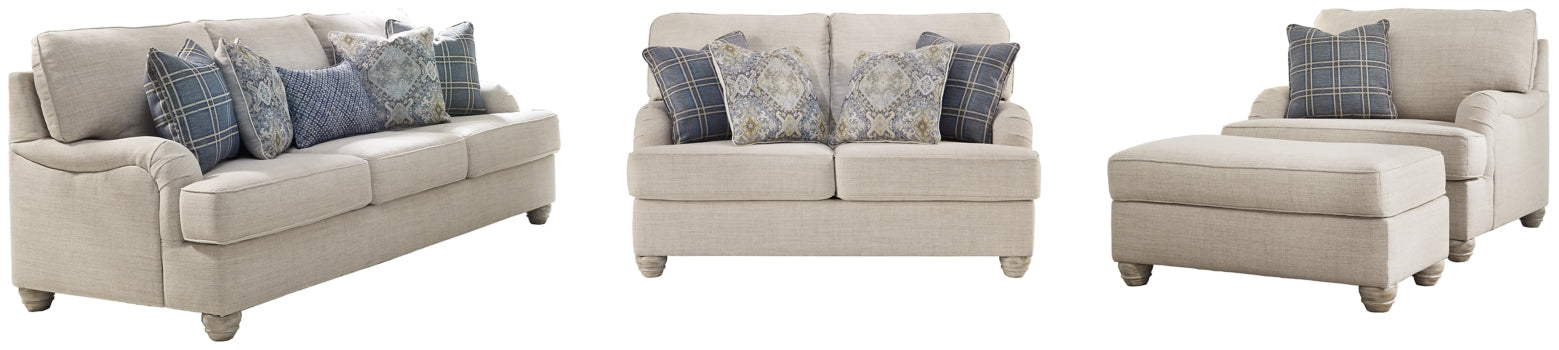 Traemore Sofa, Loveseat, Chair and Ottoman - PKG001041