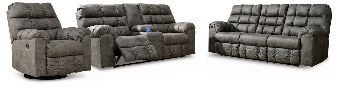 Derwin Sofa, Loveseat and Recliner