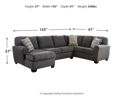 Ambee 3-Piece Sectional with Ottoman - PKG010934
