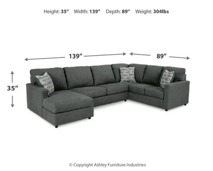 Edenfield 3-Piece Sectional with Ottoman - PKG014851