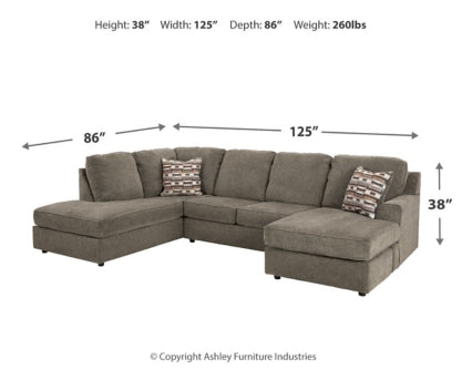 O'Phannon 2-Piece Sectional with Ottoman - PKG014856