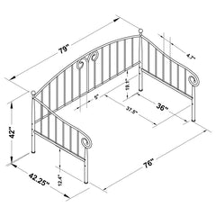 Grover Black Twin Daybed
