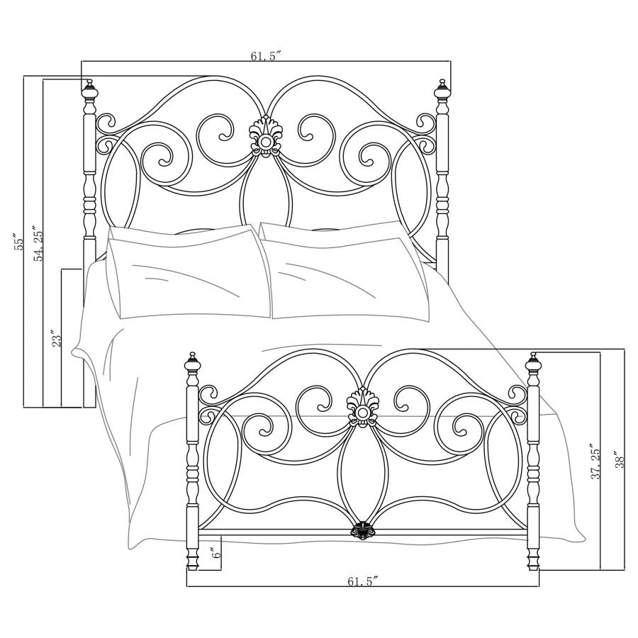 London Brown Queen Headboard / Footboard