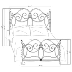London Brown Queen Headboard / Footboard