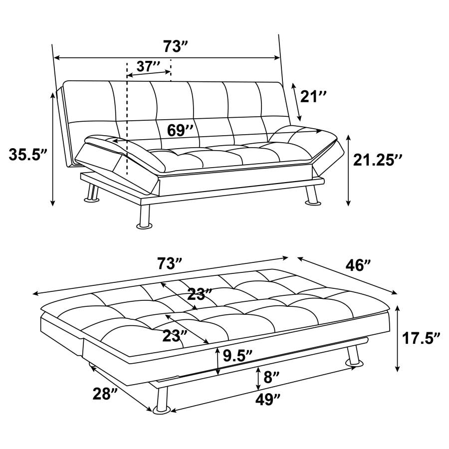 Dilleston Black Sofa Bed