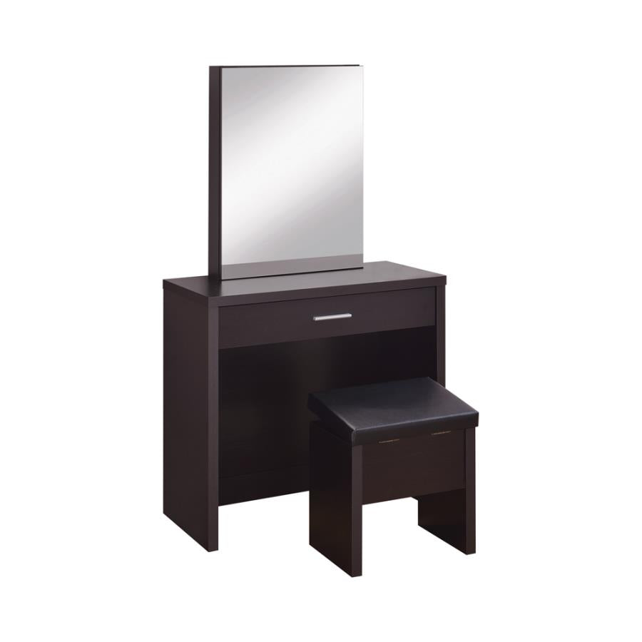 Harvey Brown Vanity Table & Mirror