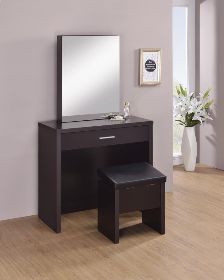 Harvey Brown Vanity Table & Mirror