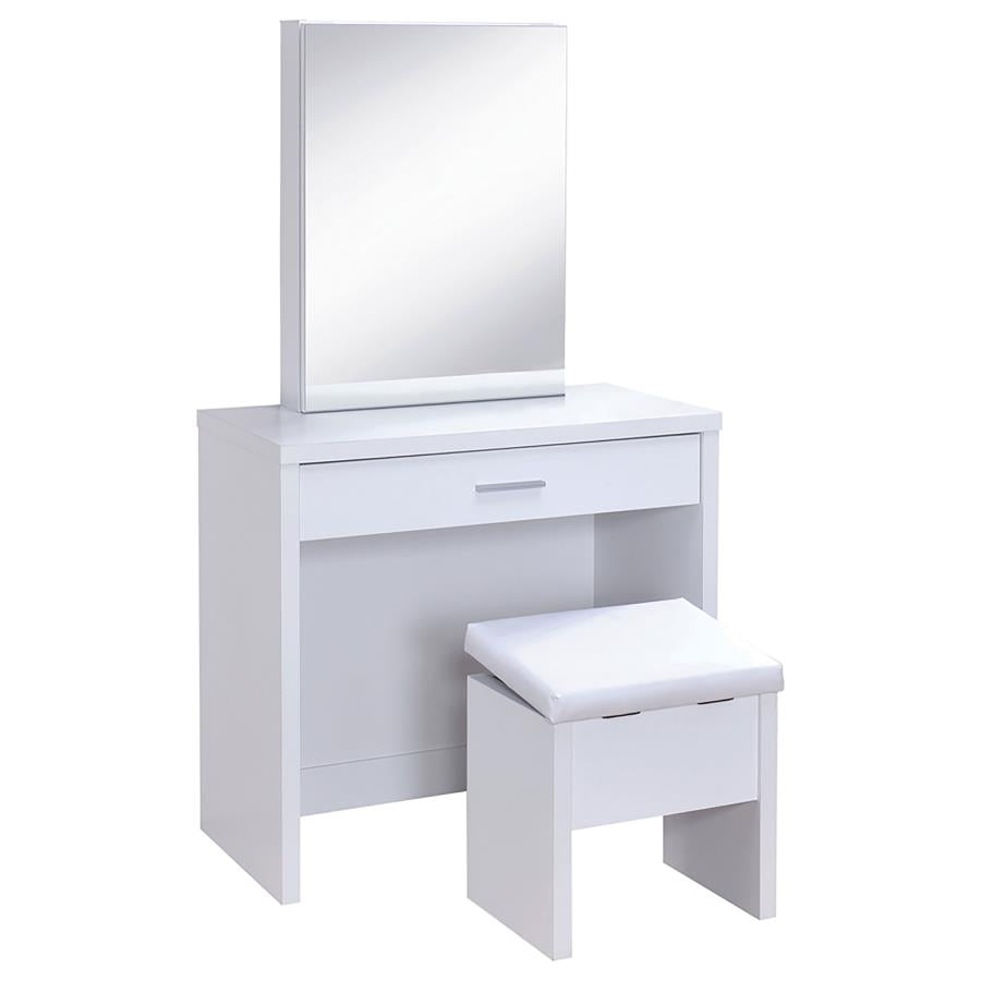 Harvey White Vanity Table & Mirror