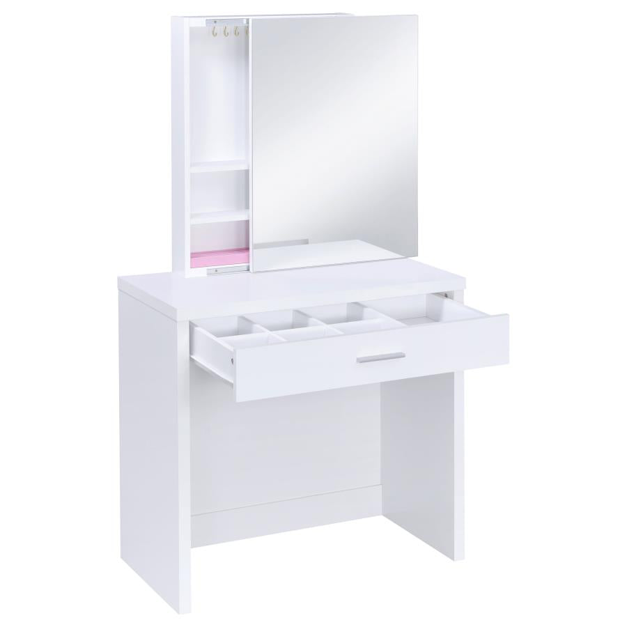 Harvey White Vanity Table & Mirror