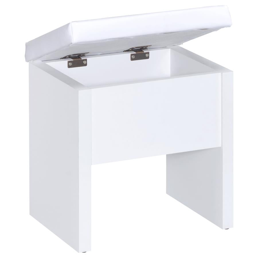 Harvey White Vanity Table & Mirror