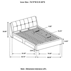 Fenbrook Grey Eastern King Storage Bed