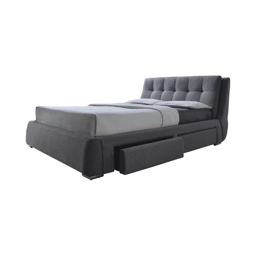 Fenbrook Grey Queen Storage Bed
