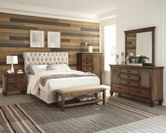 Devon Brown Eastern King Bed 4 Pc Set