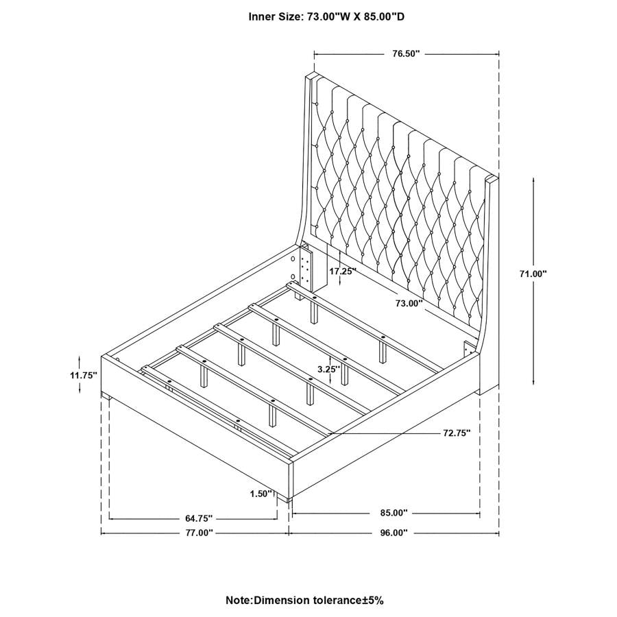 Camille Grey California King Bed