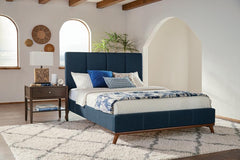 Charity Blue Eastern King Bed