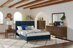 Charity Blue Eastern King Bed