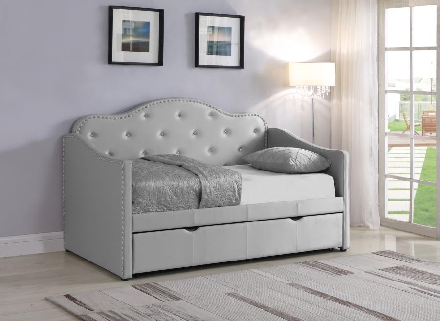 Elmore Grey Twin Daybed W/ Trundle