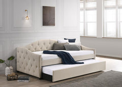 Sadie Beige Twin Daybed W/ Trundle