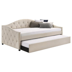 Sadie Beige Twin Daybed W/ Trundle