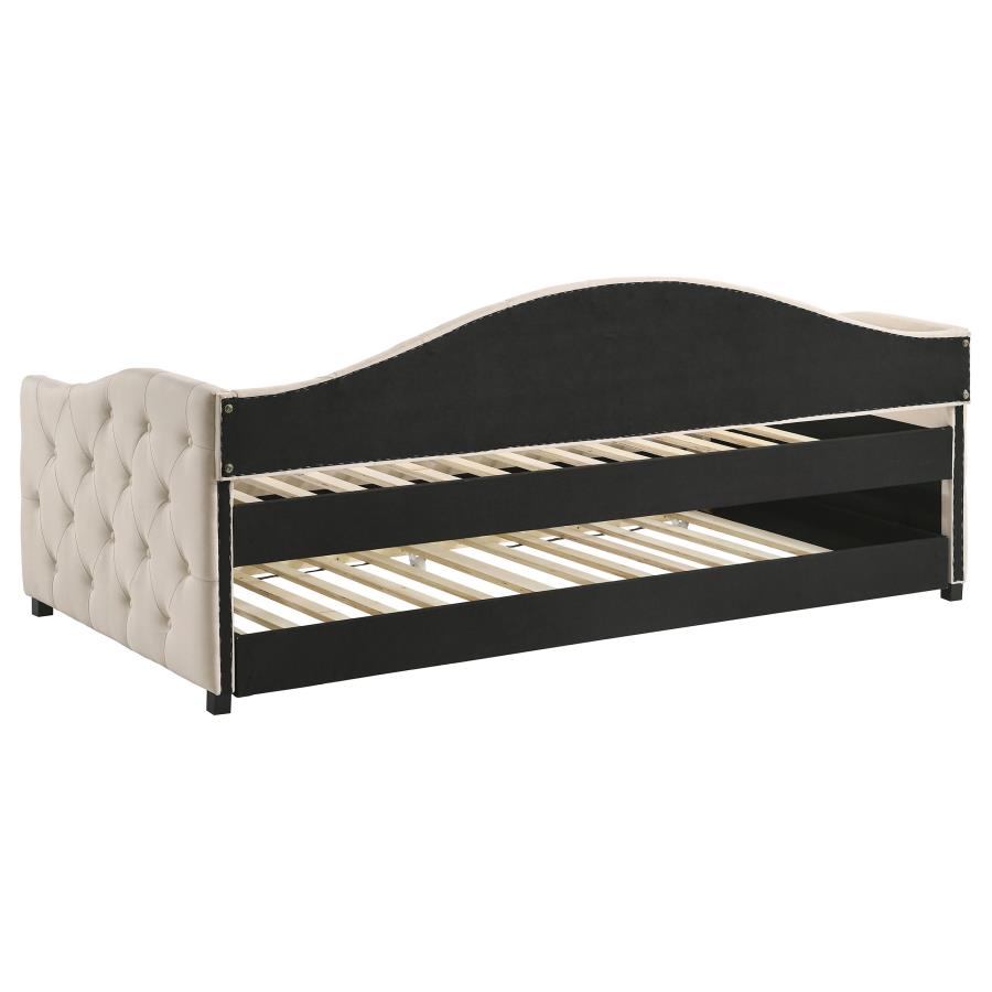 Sadie Beige Twin Daybed W/ Trundle