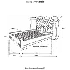 Barzini Black Eastern King Bed