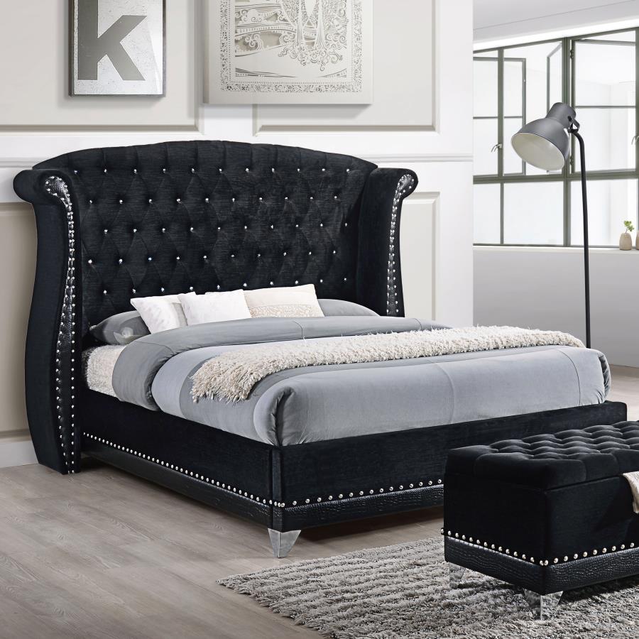 Barzini Black Queen Bed